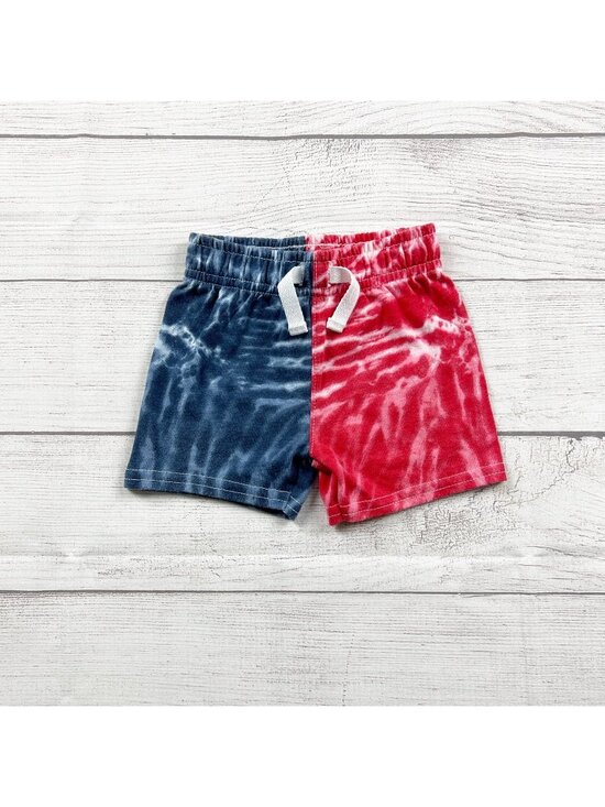 Celebrate It Other - Celebrate Patriotic Tie Dye Shorts Blue Red Cotton Blend 6-9 Months